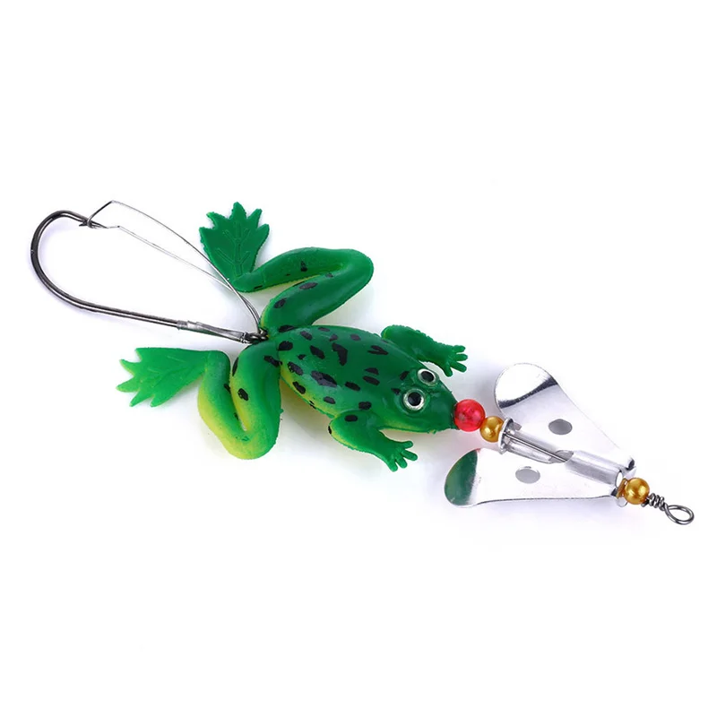 1pc 3D Faux Frog Fishing Lure With Single Hook 7cm/6g Artificial Bait Fishhook For Saltwater Freshwater Fishing Gear 4 Colors