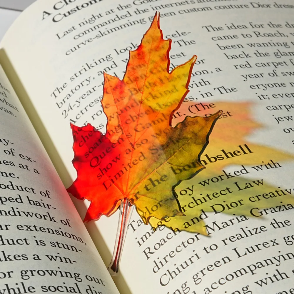 New Delicate Leaves Bookmark Transparent Unique Grape Tomato Bookmarks Premium Feeling Reading Mark Reading Accessory