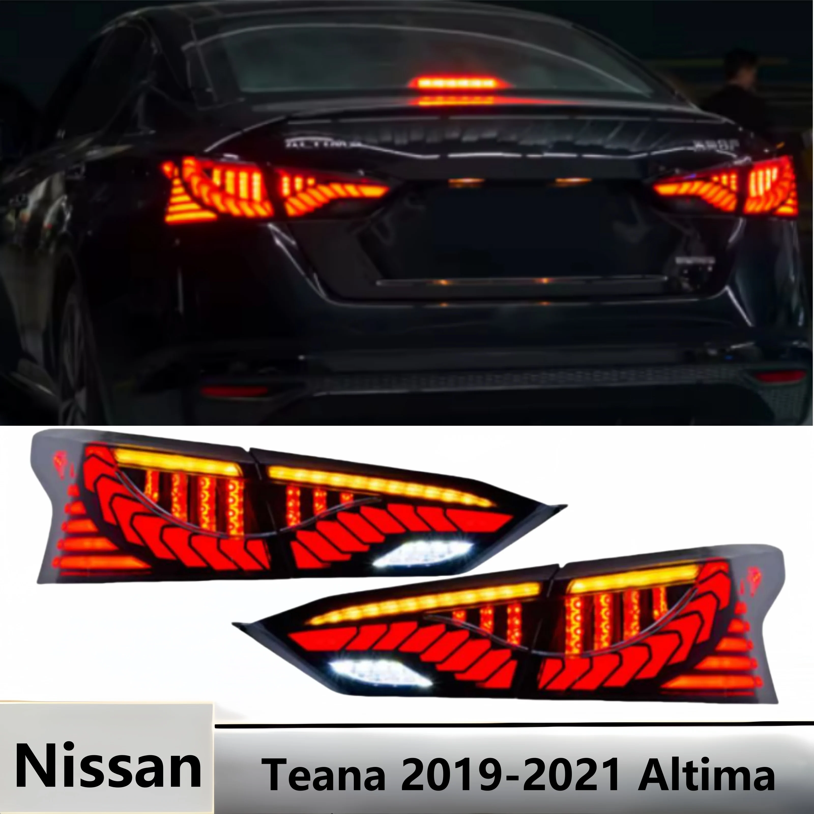 Car Styling Taillights for Nissan Teana LED Tail Lamp 2019-2021 Altima Tail Light DRL Rear Turn Signal Automotive Accessories