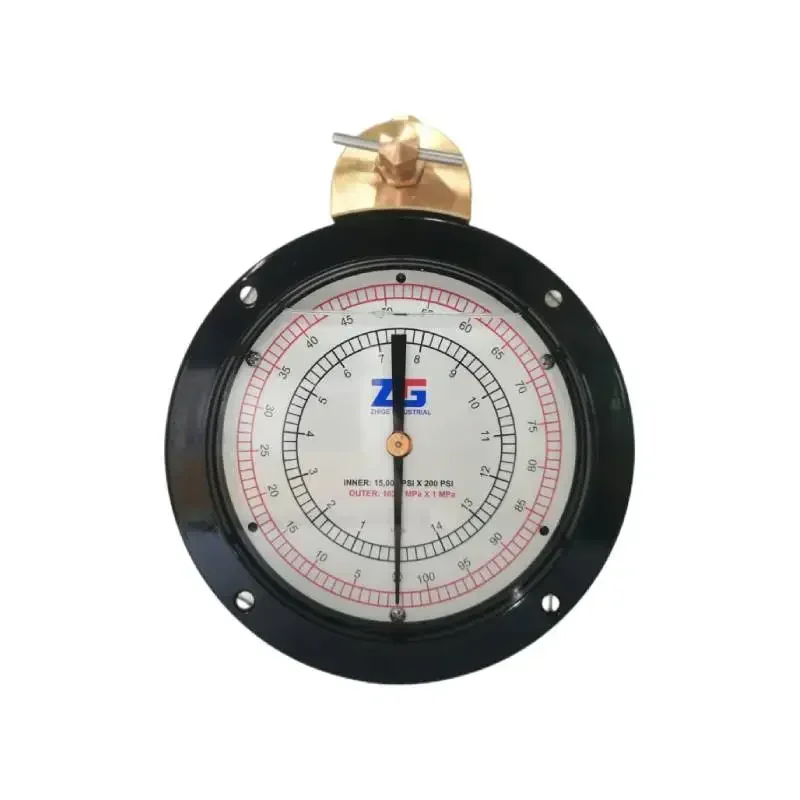 ZG single pointer oil pressure gauge system for fracturing truck ,cementing  and coiled tubing car