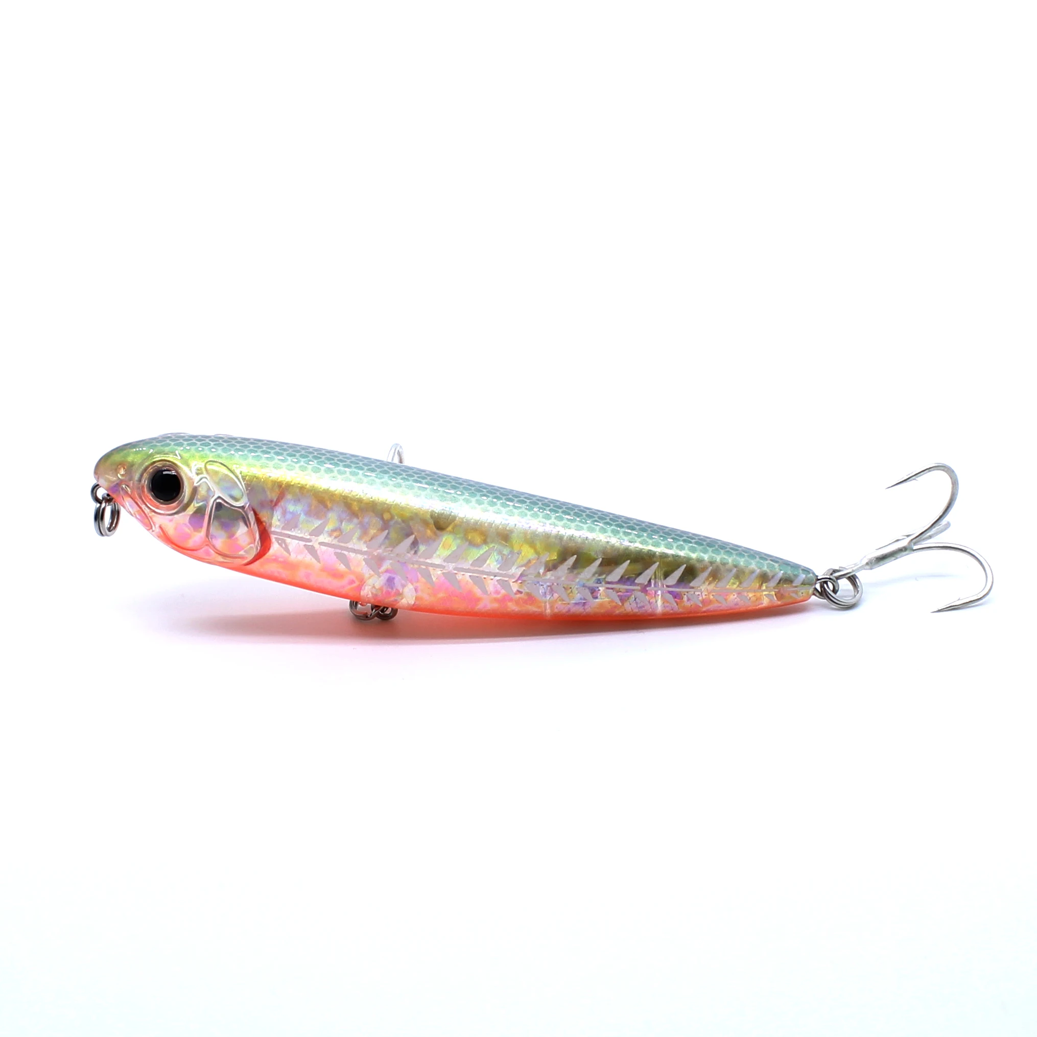 Topwater Walking The Dog 60 mm 3,4 g 105 mm 15,6 g harter Köder schwimmender Bleistiftstab Angelköder Bassoberfläche Schwimmer Wasser VMC Haken