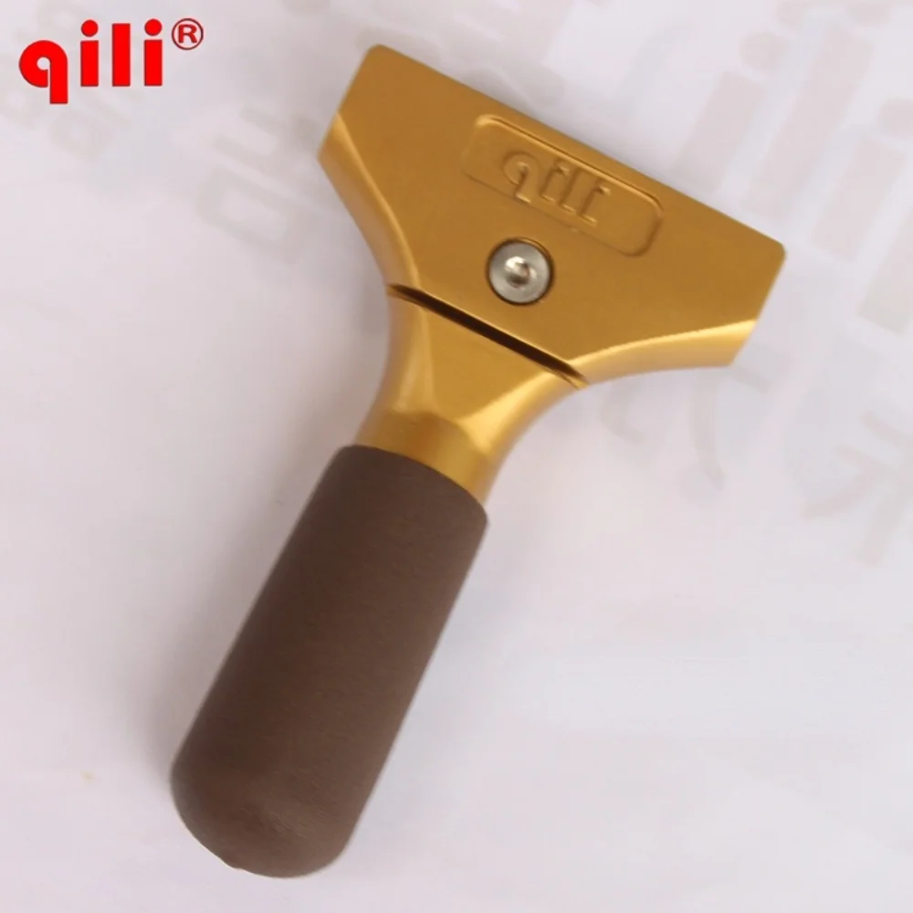 QH-01 Gold Color Aluminum + Rubber Squeegee Scraper Window Water Cleaning Scraper Vinyl Car Film Wrap Tool Squeegee Tools