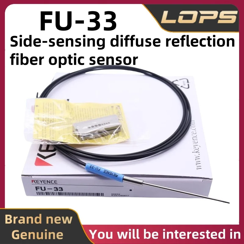 FU-33 New Original KEYENCE Side-sensing diffuse reflection fiber optic sensor