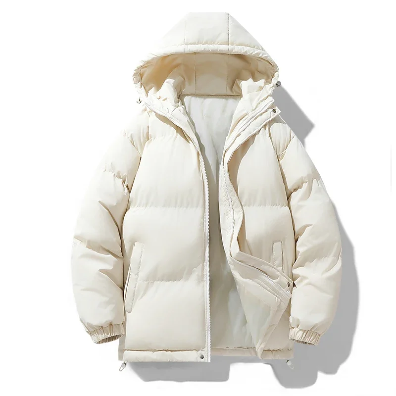 

Thickened Men Parkas Korean Fashion Cotton Hooded Jacket for Men Casual Outdoor Windproof Warm Designer Comfortable Clothing