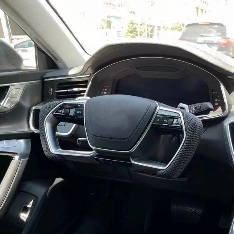 

Для Audi A7 A8 2015-2020 индивидуальный спортивный руль из углеродного волокна, совместимый из кожи