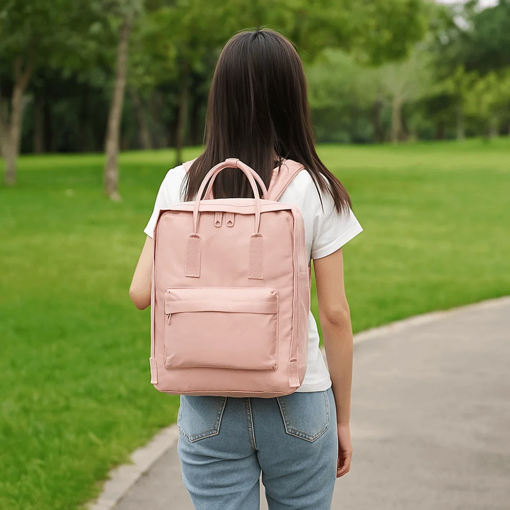 Nylon Material Unisex Backpack Large Capacity Waterproof Travel Backpack Top Buckle Three-Use Design Laptop Backpack Casual Wear