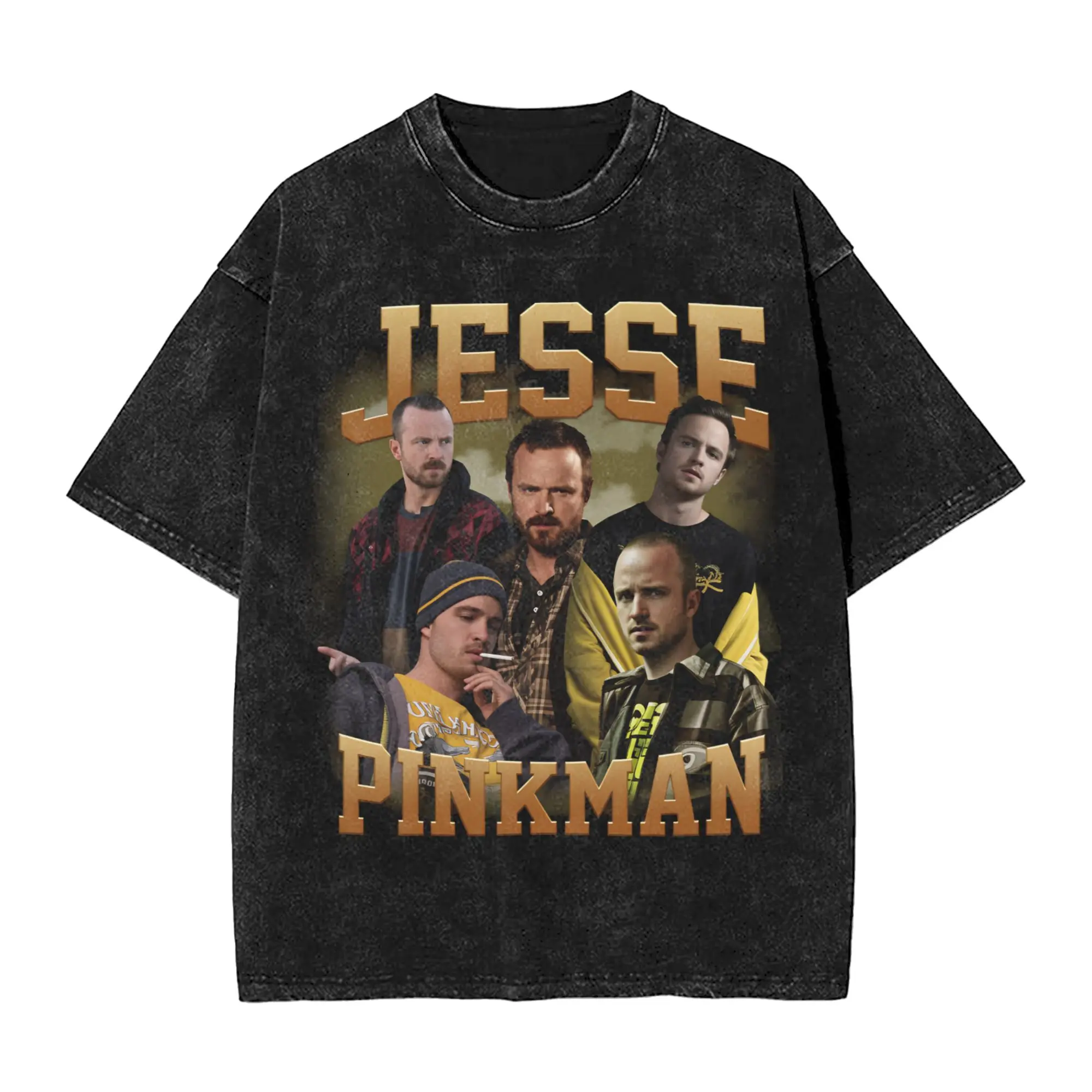 Funny Jesse Pinkman T-Shirt Men Crewneck Pure Cotton Washed T Shirt  Short Sleeve Tee Shirt Classic Tops