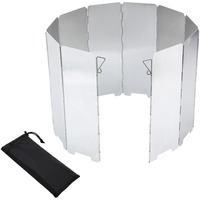 2025 Folding Wind Shield 10 Plates Camping Gas Stove Outdoor Burner Aluminum Alloy Barbecue Windproof for Hiking Picnic News