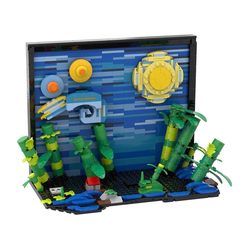 

MOC Van Gogh Panda Building Block Toy Gift