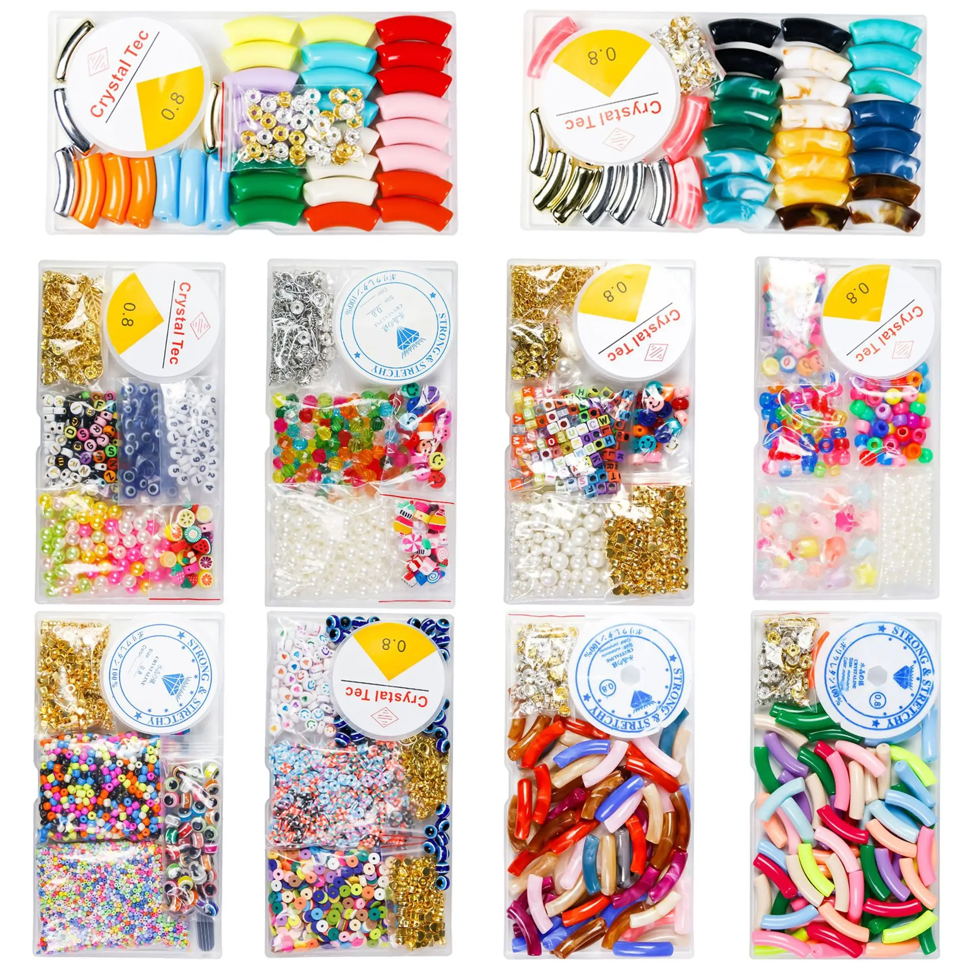 

Mizu soft pottery acrylic beaded loose beads children DIY jewelry necklace beads bracelet kit