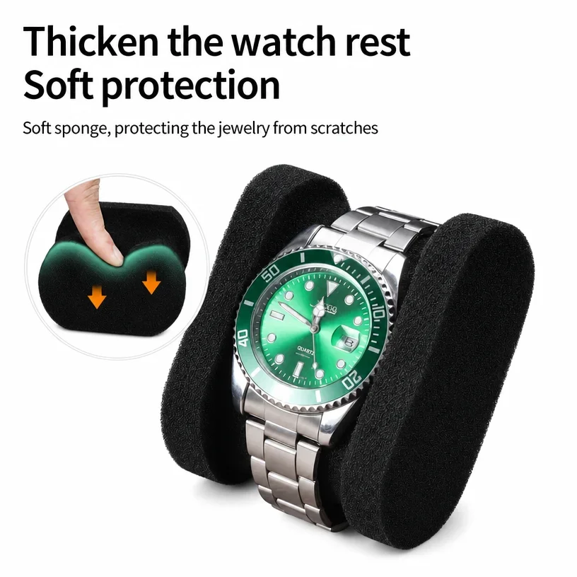 8 Slots Watch Storage Box Watch Zipper Travel Case Portable Watch Organizer Display Holder For Wristwatches And Smart Watches