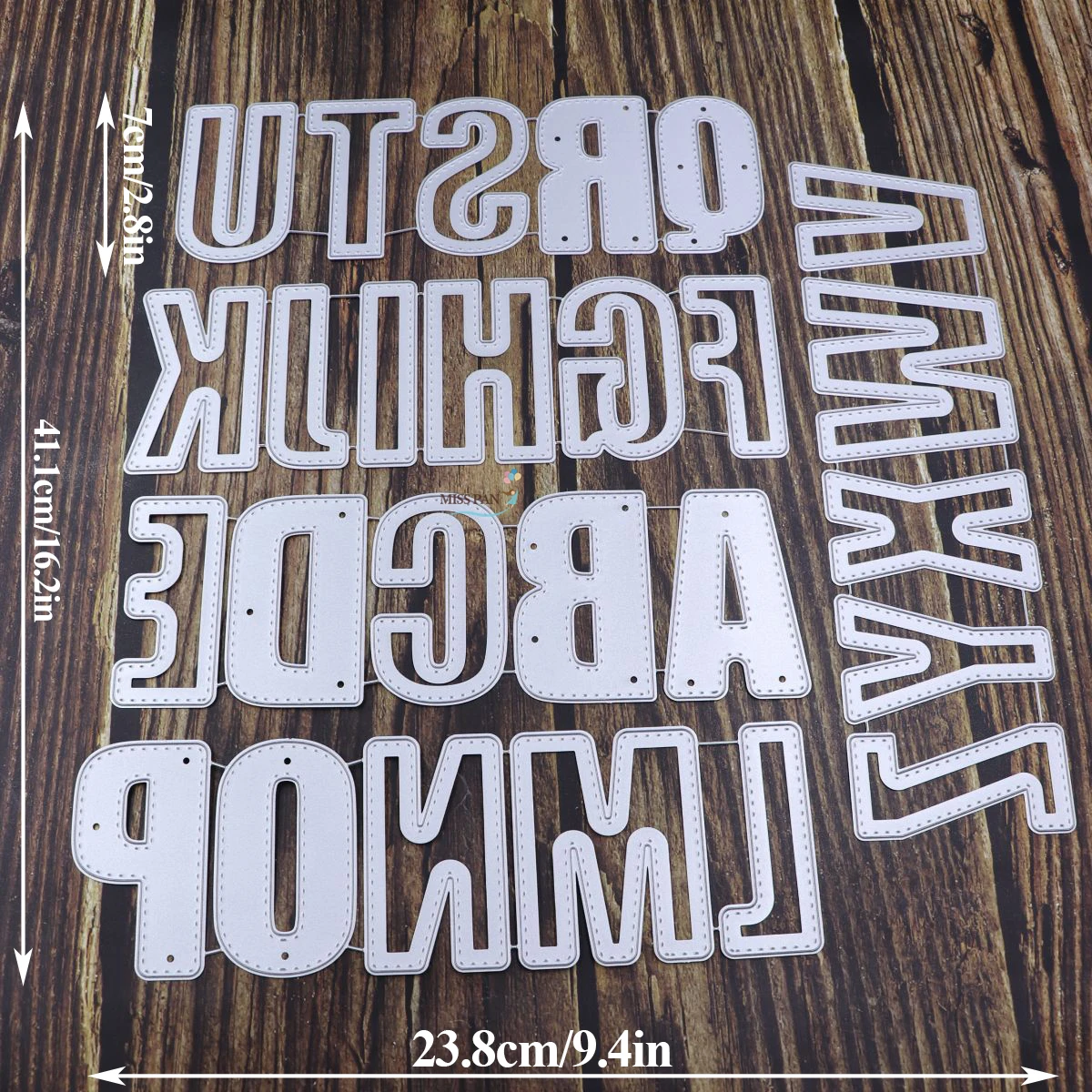 7cm alfabet wykrojniki do metalu papier tłoczenie szablon Scrapbooking kartka z życzeniami DIY rękodzieło wykrojniki