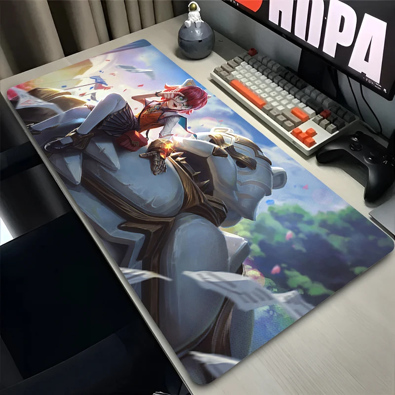 Mouse Pad Laptop Anime Extended Desktop Mat Computer Gamer Mousepad PC Gaming Accessories Keyboard Pad L-league of Legends Annie