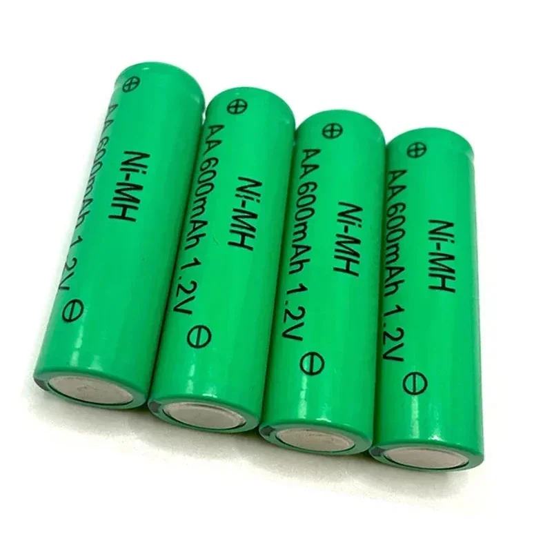 New AA 1.2V Rechargeable Ni-MH Battery Real Capacity 600mAh Suitable for Flashlight Remote Control MP3/MP4 Player Backup Battery