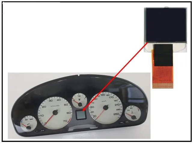 

Central of Upper Display for Peugeot 607 Instrument Cluster Screen Pixel REPAIR 2000-2008 110008883002