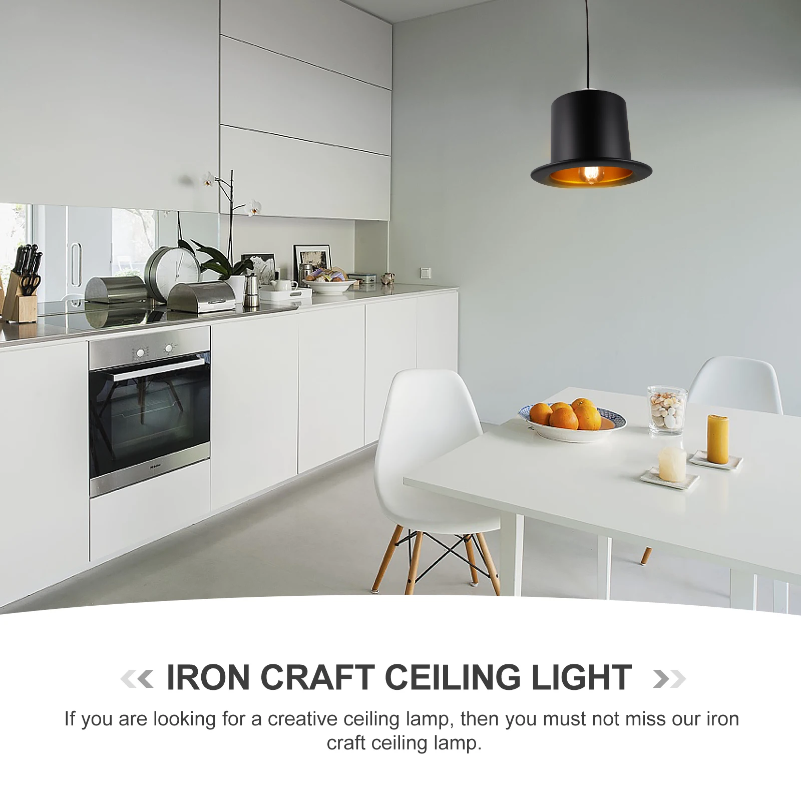 

1pc Aluminum Ceiling Lamp Hat Shaped Pendant Light Bar Creative Unique Indoor Scene Hanging Light Durable Simple Design Easy