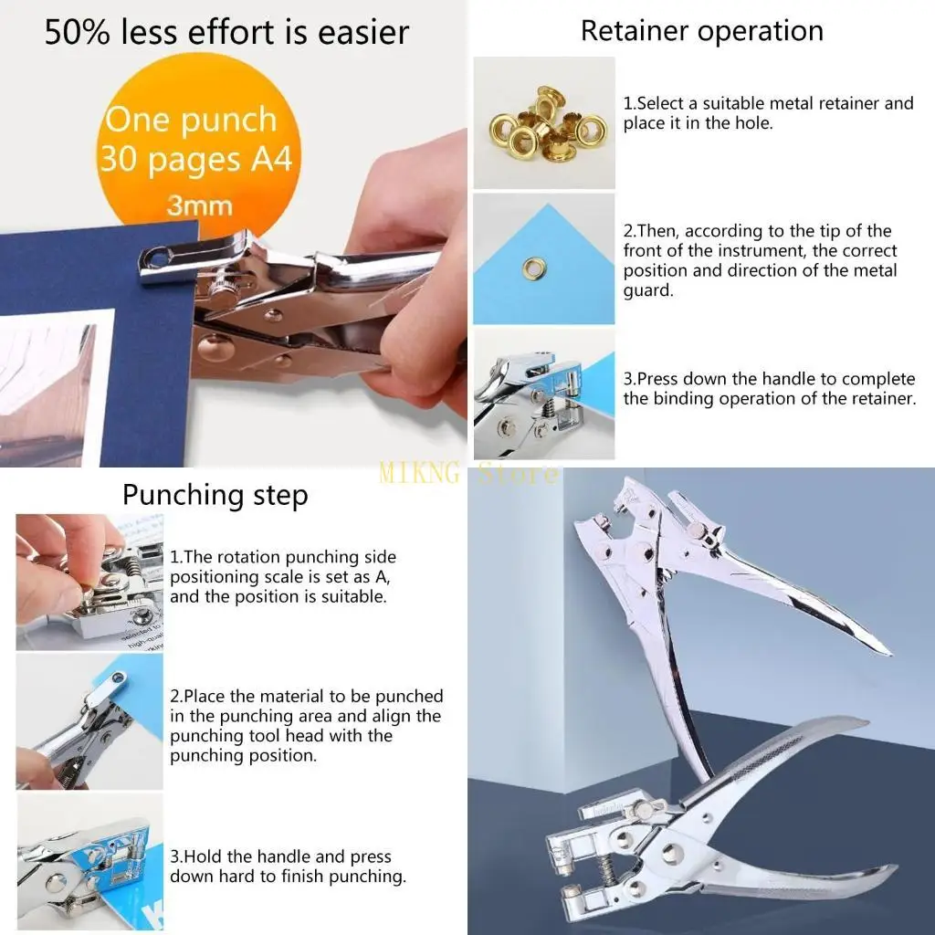 خرامة ثقب واحدة محمولة عالية التحمل بسعة 30 ورقة لأفضل مبيعات للطلاب #1