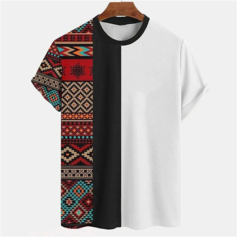 Summer Tribal Ethnic Style Pattern 3D Print T-Shirts Men Women T Shirt Short Sleeve Oversized Harajuku Tees Tops Man Clothing
