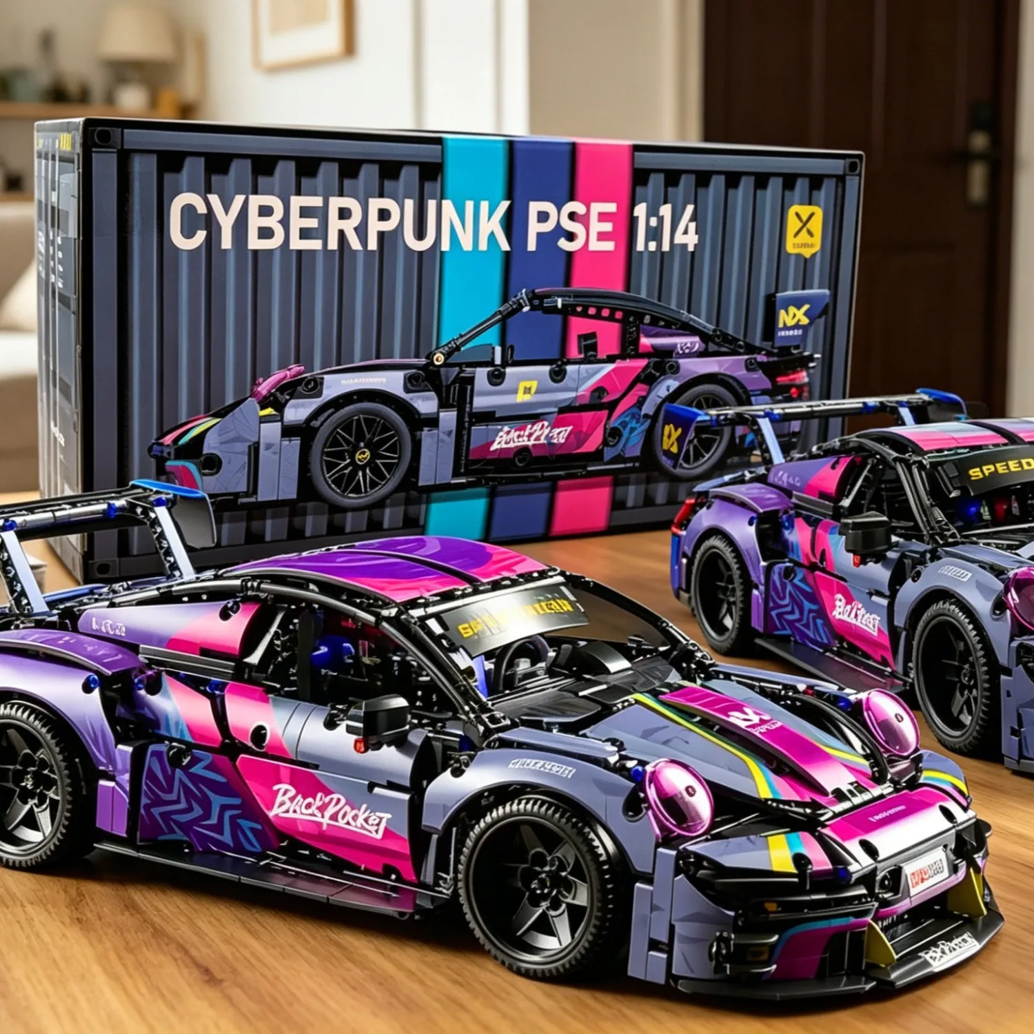 Sportrennwagen-Bausätze für Erwachsene, 1:14 Rennwagen-Spielzeug-Sets, Sammlerstück MOC-Modell-Bausatz, Geburtstagsgeschenk für Jungen und Teenager im Alter von 8-12, 12-16, 8, 9, 10, 11, 12, 13, 14,