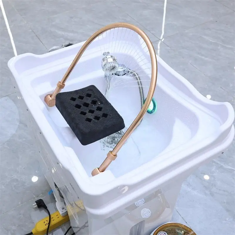 Hair treatment shampoo bed water circulation fumigation movable hair treatment shampoo basin for beauty salons