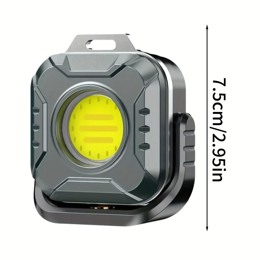 Mini LED Work Light Multifunctional Rechargeable with Buckle Luminous Flashlight Outdoor Camping  Led Keychain Flashlight