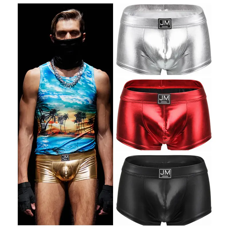 Jockmail Men Underwear & Swimwear All-in-one Men\'s Beach Trunks Swimwear Swimsuit Shorts Boxer Summer Trunk Beach Shorts Rainbow