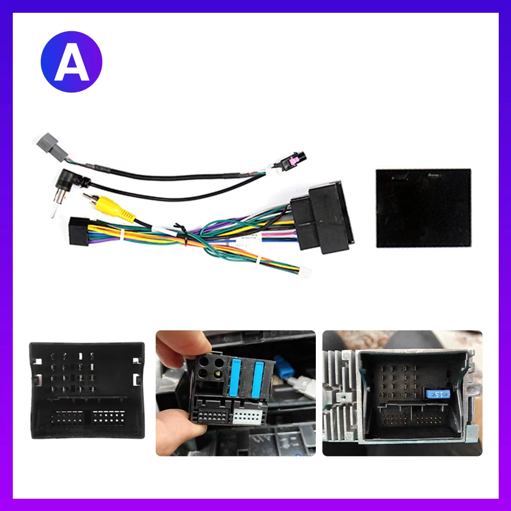 Android Car Radio Power Cable For Peugeot 206 301 307 308 2008 4008 508L Citroen C4 Car Stereo Wiring Harness Adapter Canbus Box