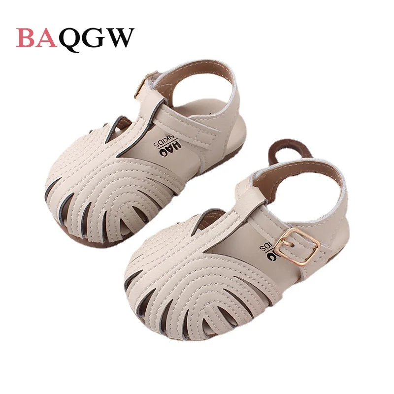 

Sandals for Baby Kids Girls Summer Cute Cut-Outs Breathable Toddlers Shoes Soft Non-slip Round Toe First Walkers Beach Sandals