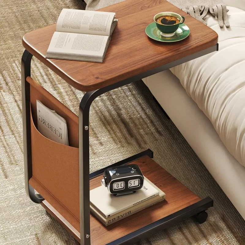 

Mobile Coffee Table, Small Table, Home Living Room Storage Rack, Simple Trolley, Sofa Side Table, Bedside Cabinet Bed Side Table
