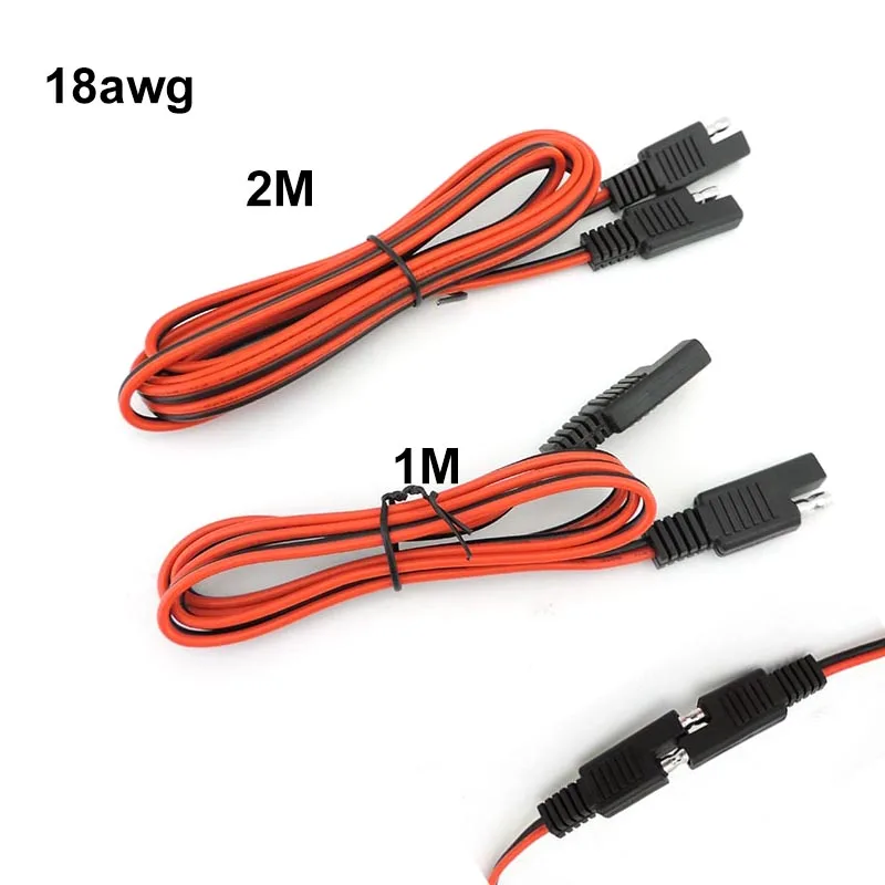 10A 20A SAE Plug 18AWG 14AWG Power Extension Cable 1 to 2 SAE Power Wire Quick Connect Adapter 2 Pin Connector Disconnect