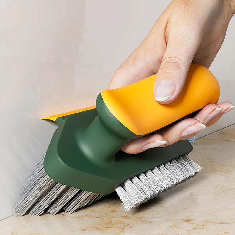 4 In 1 Tile And Grout Cleaning Brush Corner Scrubber Brush Tool Tub Tile Floor Scrubber Brushes Multifunctional Gap Brush