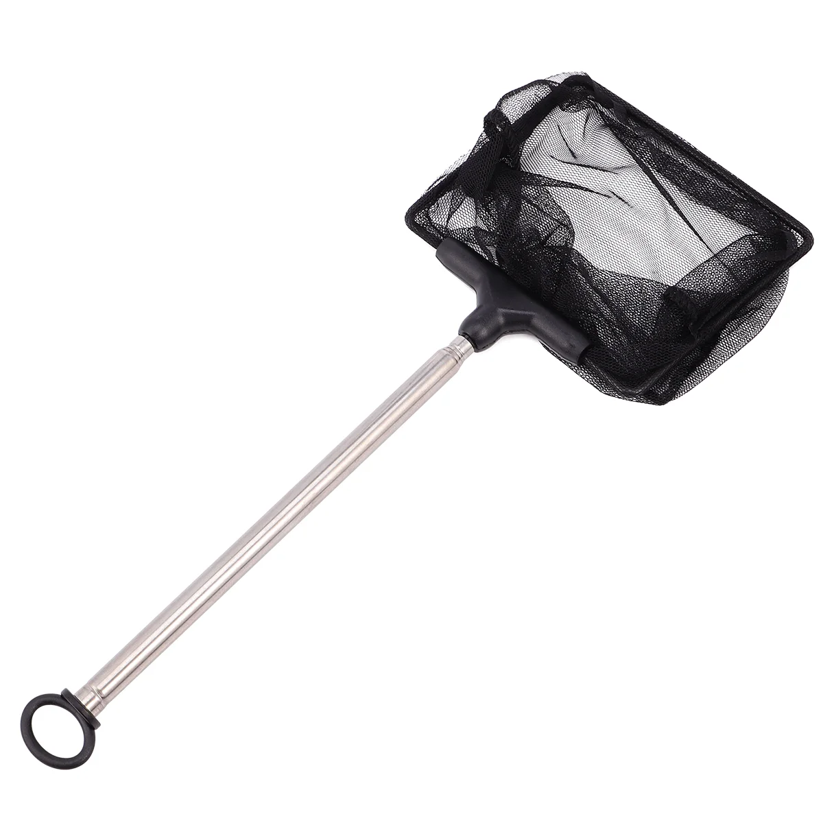 Aquarium Fish Net Tank Stainless Steel Telescopic Handle Fish Mesh Long Extendable Folding Rod For Betta Aquarium Pond Supplies