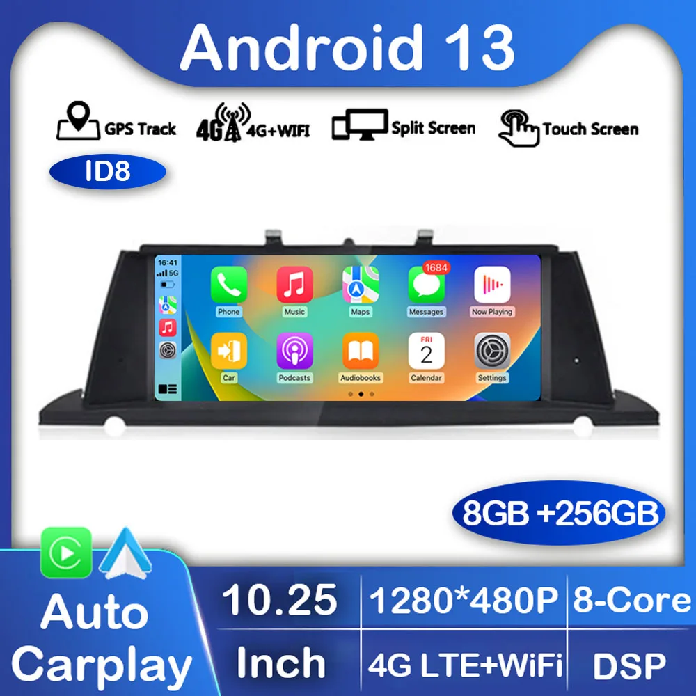 

10.25" Android 13 ID8 Multimedia Player For BMW 5 Series GT F07 2009-2018 Auto Radio Head unit Car Stereo GPS Navigation WIFI+4G