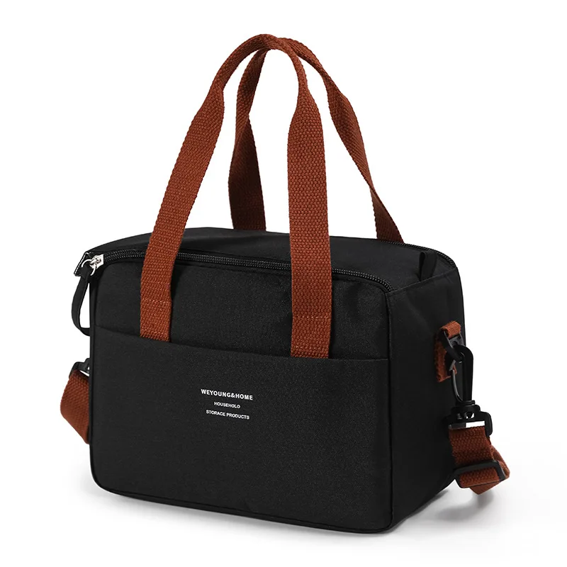 Neue tragbare Lunch-Tasche für Damen, thermoisolierte Lunchbox, Kühltasche, wasserdichte Bento-Tasche, Büro-Essens-Umhängetasche – Detail 7
