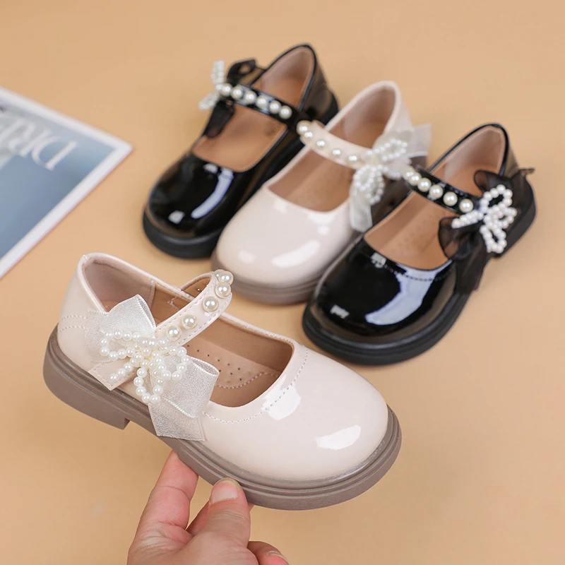 *Fashion Hot Selling Elegant Girls Casual Small Leather Shoes Summer Style Round Toe Fish Mouth Comfortable Princess Flat Shoes
