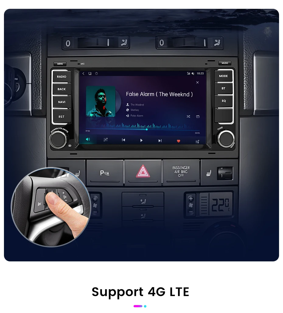 Junsun 7'' 9'' CarPlay Android Auto Auto Radio Für VW Touareg Multivan T5 Transporter 2004-2009 GPS intelligente Multimedia – Detail 16