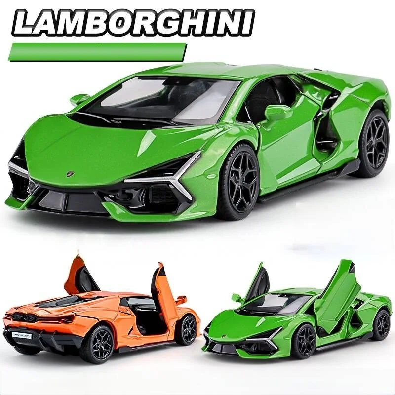 Simulation Diecasts & Toy Vehicles Lamborghini Revuelto Supercar RMZ city 1:36 Alloy Collection Model Pull Back Car & Doors Open