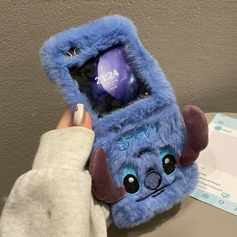 Disney Cute Plush Stitch Foldable Phone Case for Samsung Gal