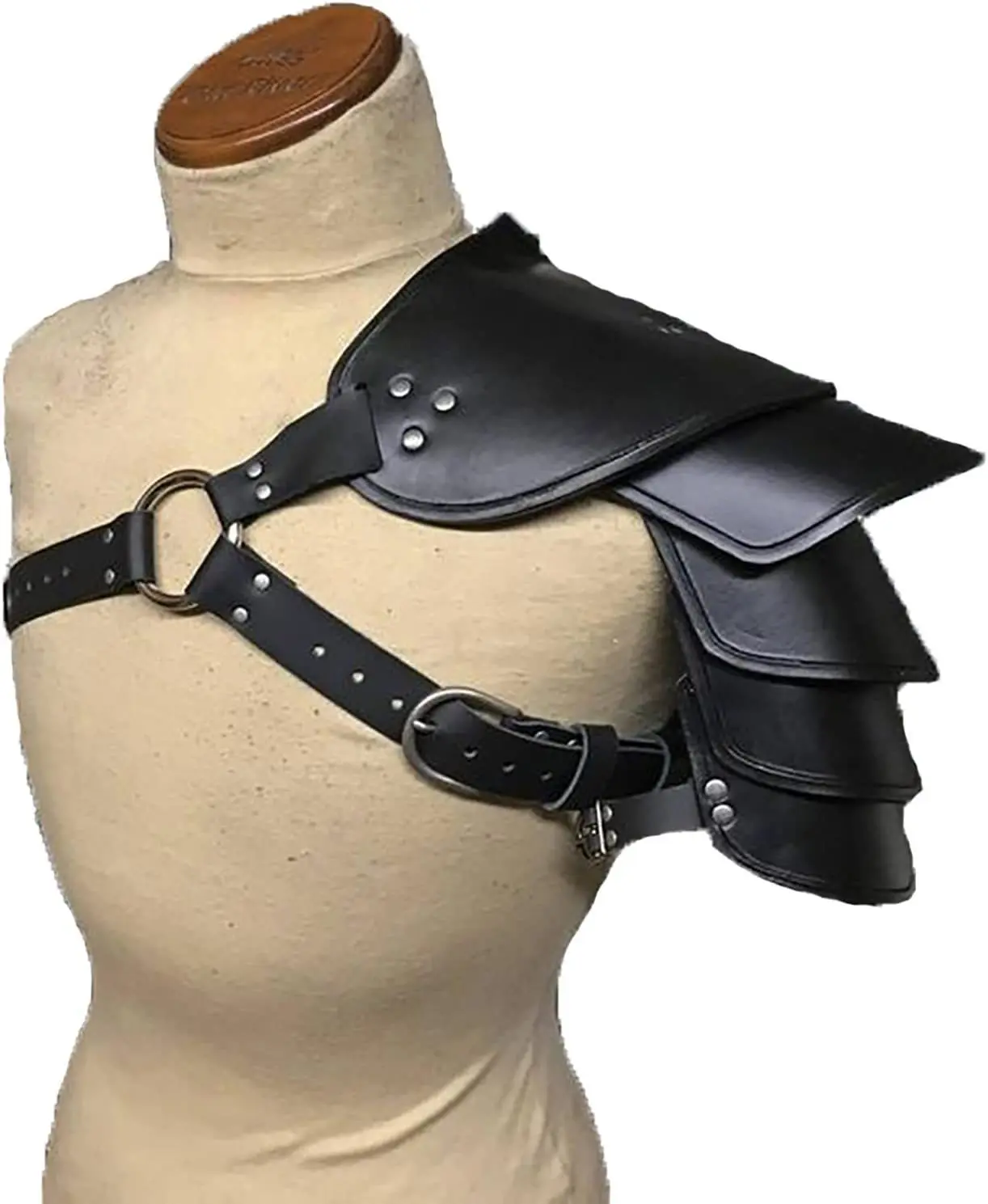 Europese middeleeuwse vintage lederen klinknagel schoudervullingen toneelvoorstelling cosplay prop rollenspel kostuumaccessoire