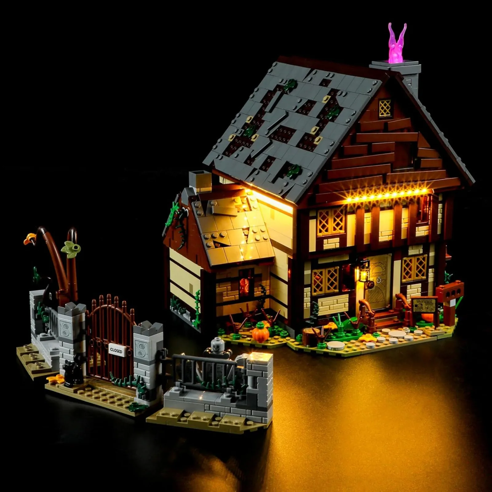 Led Lighting 21341 Hocus Pocus: The Sanderson Sisters' Cottag - Compatible with Lego ldeas Building Blocks Not Include Lego Set
