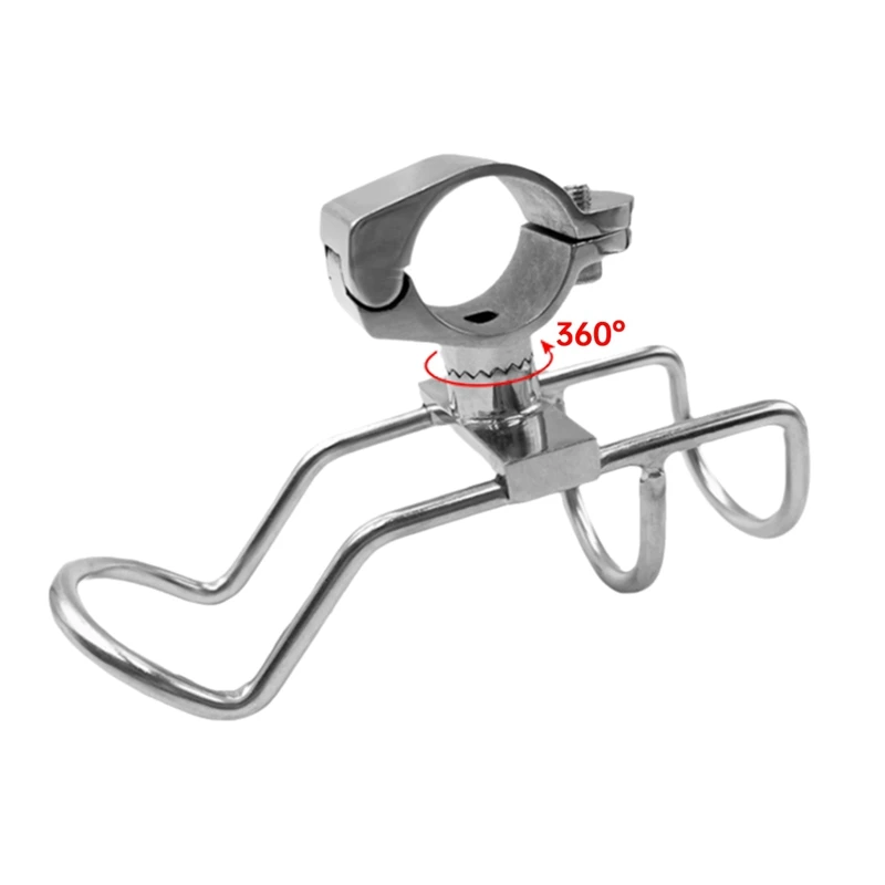 NEW_316 Staffa per asta portacanna da pesca con foro da 32 mm in acciaio inossidabile