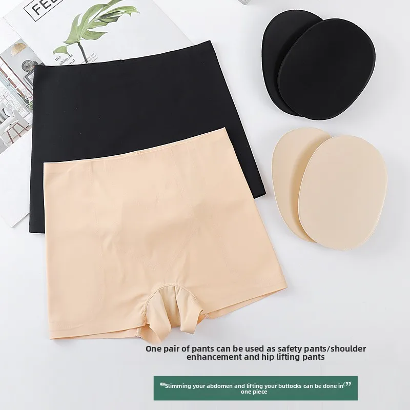 Culotte de levage de fesses taille haute, sans couture, contrôle du ventre, rembourré, faux rehausseur de fesses, sous-vêtements de sécurité respirants