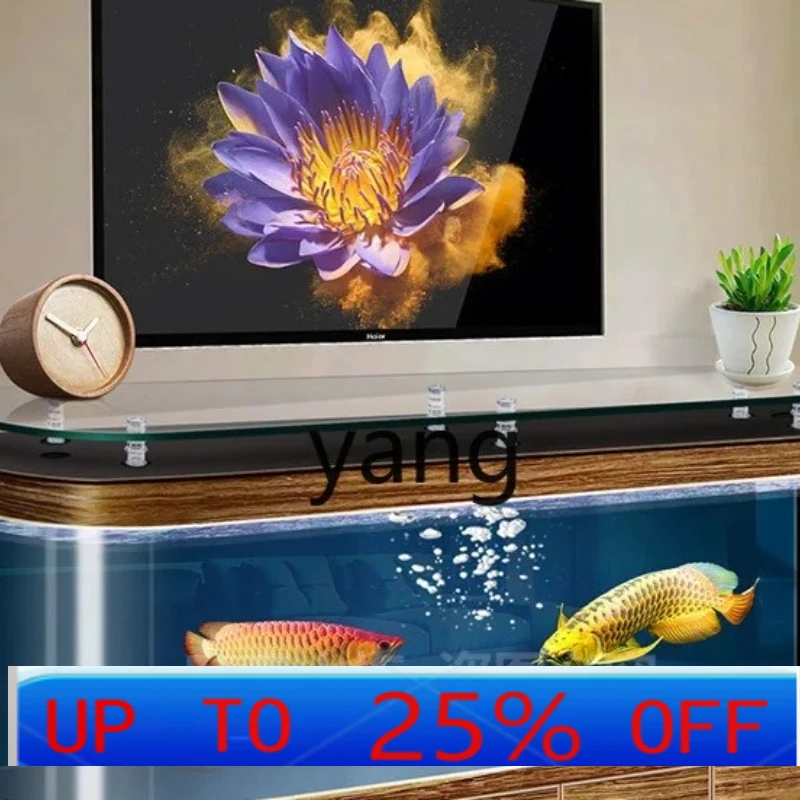 

LMM hot bending integrated molding floor fish tank living room large wall back filter aquarium