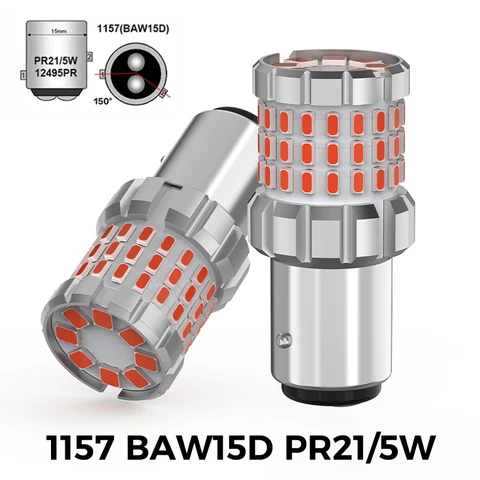 BMTxms 2 шт. 1157 BAZ15D P21/4W LED лампы стоп-сигнала P21/5W BAY15D BAW15D PR21, лампы для стоп-сигналов Canbus, автомобильные лампы заднего хода DRL, белые/красные