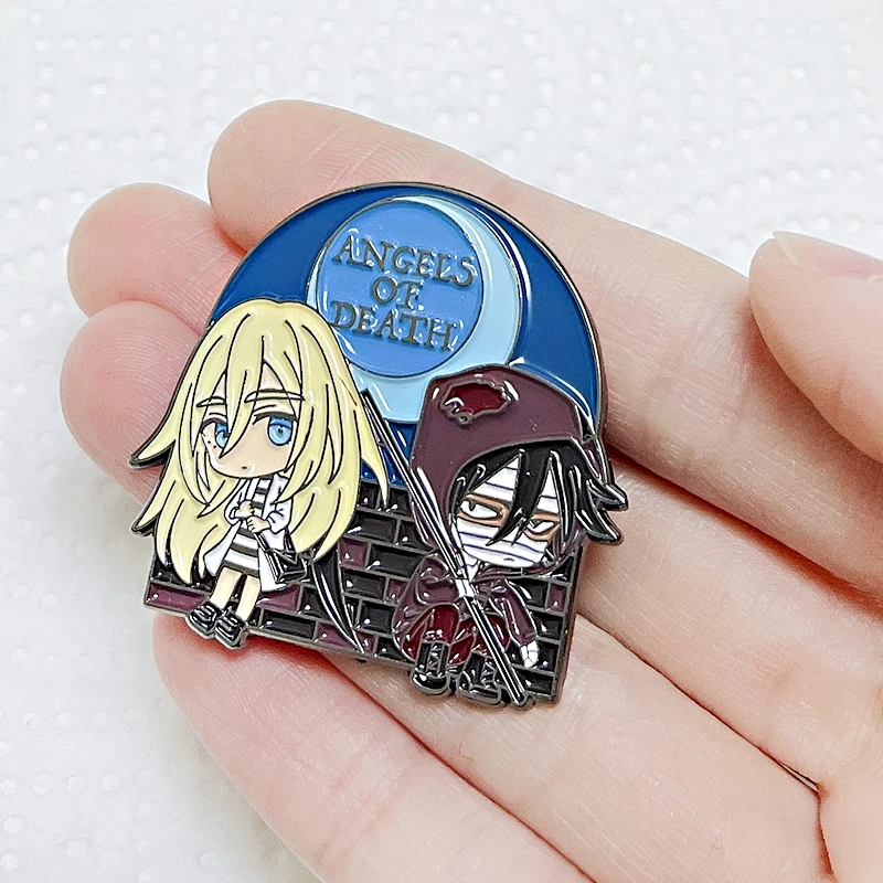 Angels of Death anime game enamel pin metal badge brooches Hat Jewelry Accessories Please kill me Help me get outta here