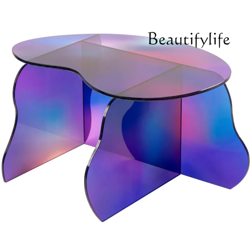 Modern Simple Transparent Good-looking Light Luxury Creative Coffee Table Color Art Acrylic Tea Table