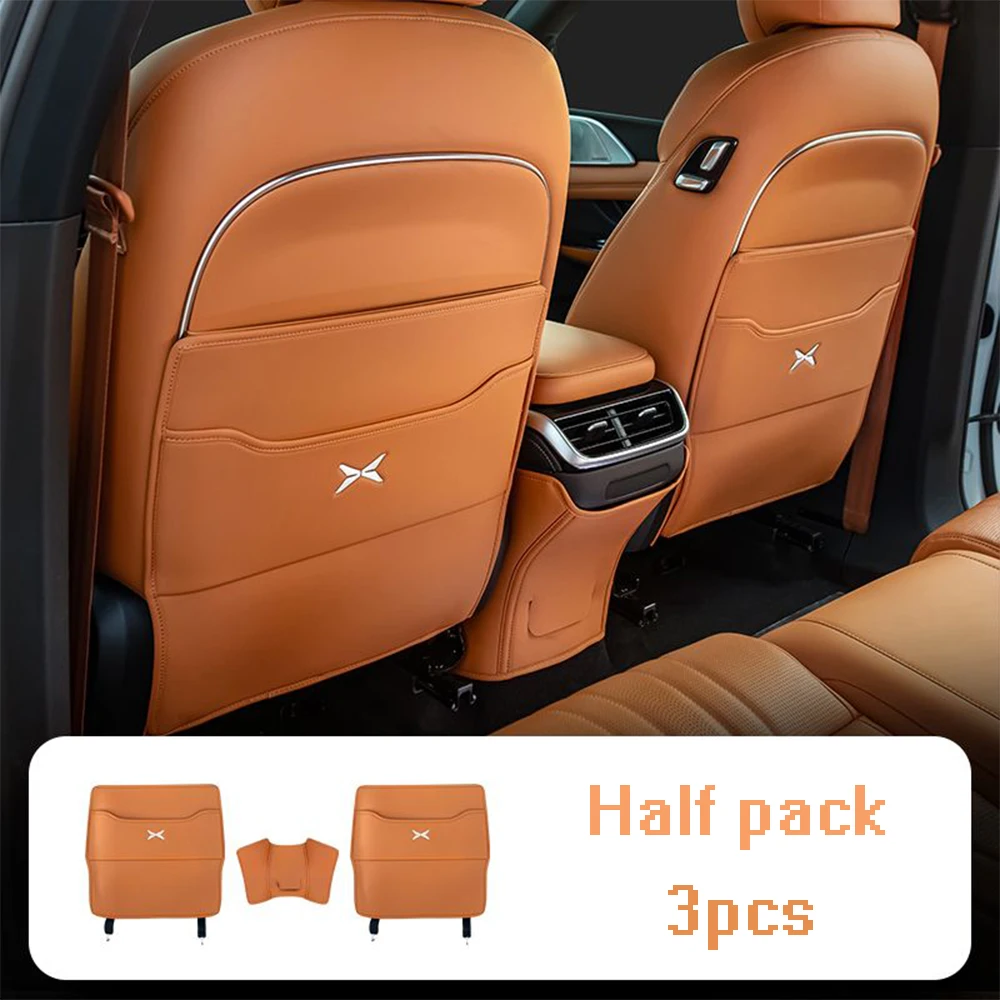 For Xpeng G9 XiaoPeng 2023 2024 2025 Car Leather Seat Kick Mats Pad Rear Seat Protection Scratch Dirt Resistant Auto Accessories