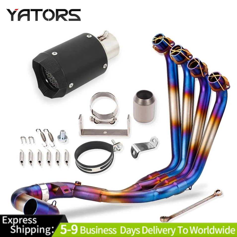 

For Honda CBR650R/F 2014-23 Slip Exhaust System Header Pipe Muffler Blue/ Black Exhausts Pipes