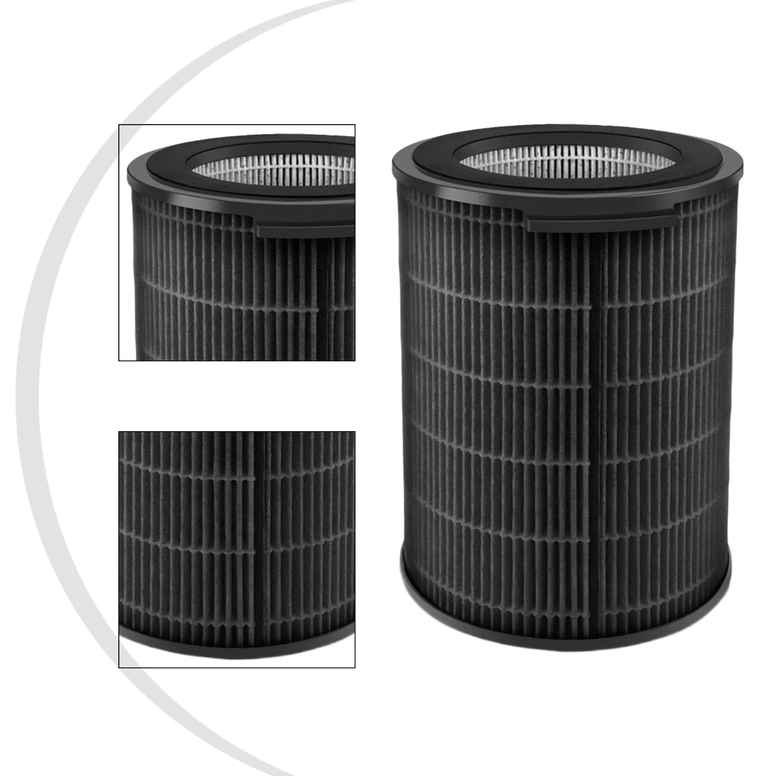 Air Filter 233*151*297MM 2-in-1 Filter Sustainable Air Purifier Replacement Air Quality Improvement Captures Airborne Pollutants