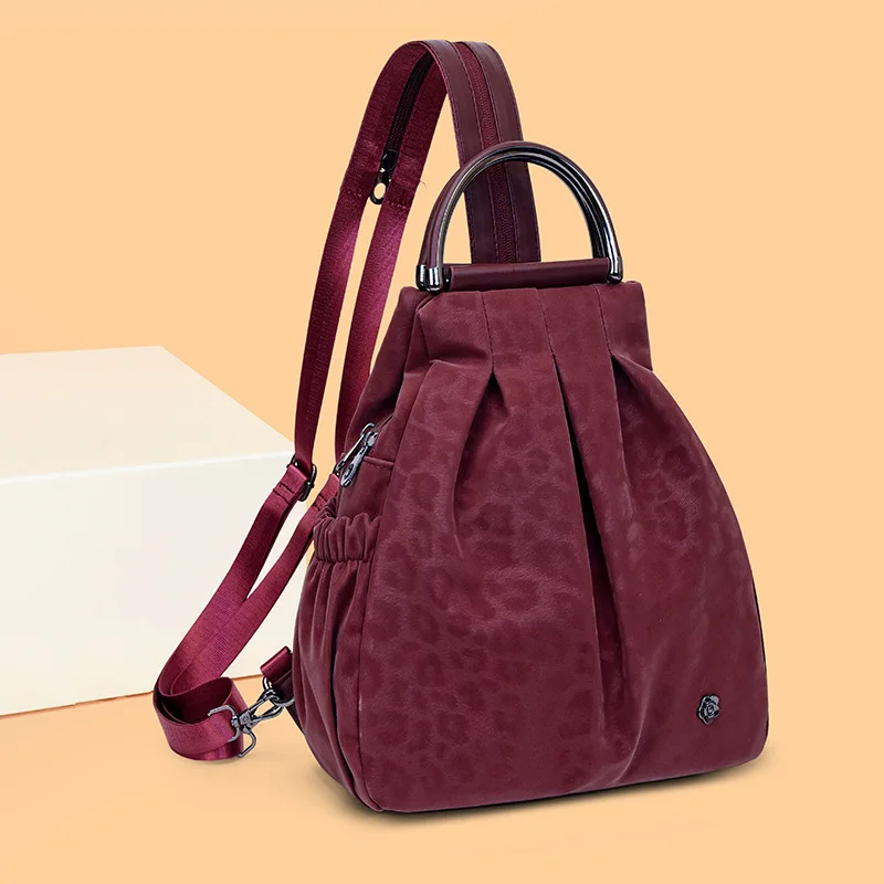 2025 New Multi-Purpose Single Shoulder Crossbody Backpack Luxury Texture Fashion Retro Trend Women's Backpack Casual Use